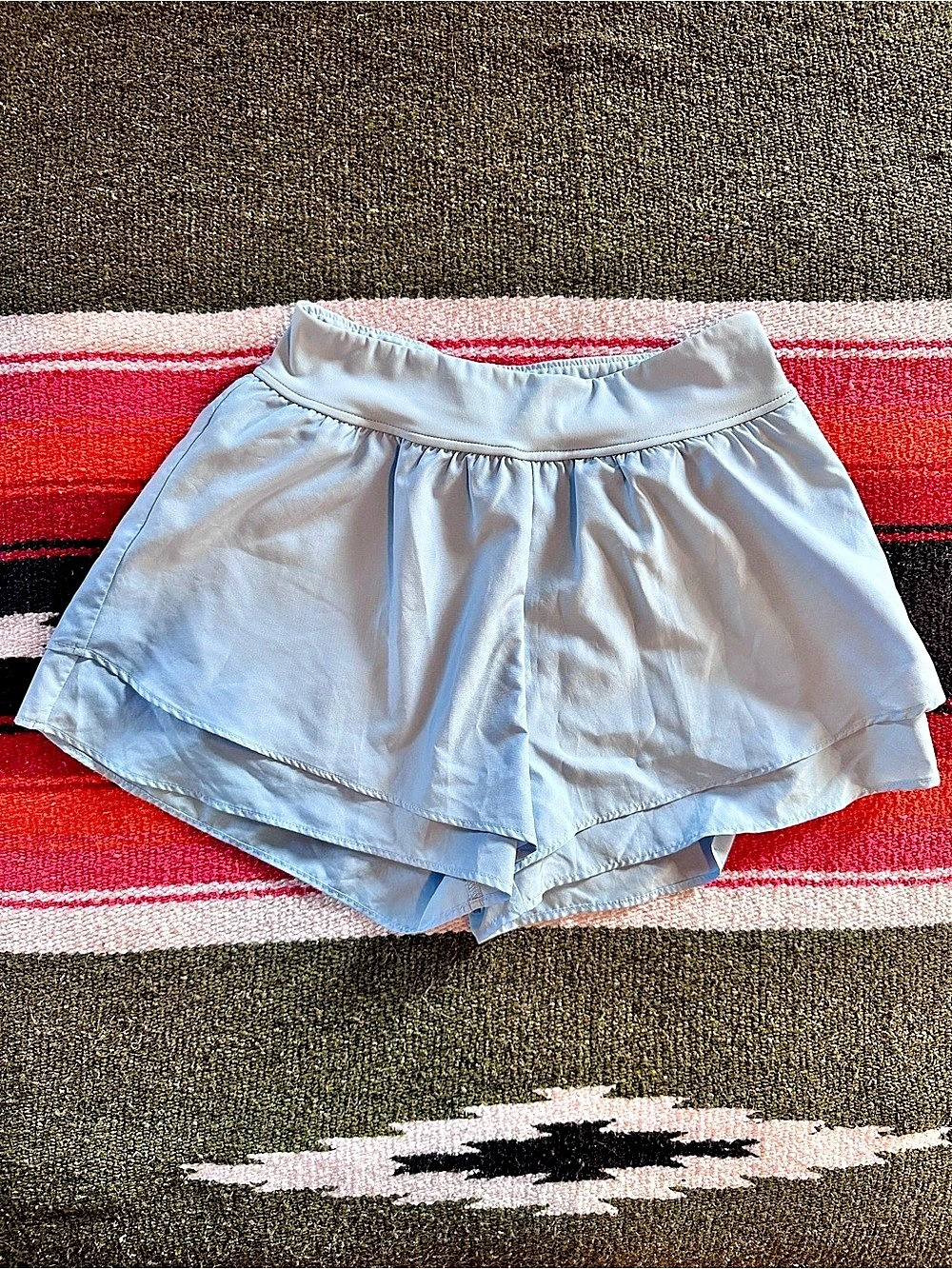 Abercrombie Kids YPB Light Blue Lined Shorts Girls 13/14